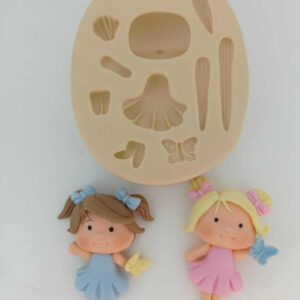 Molde Boneca Fofa - 5 cm