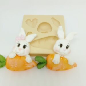 Molde Coelho com Cenoura - 7 cm