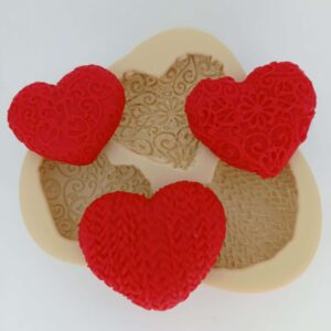 Molde Corações Rendados - 4,5 a 5,5 cm