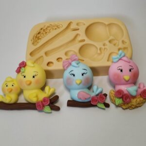 Molde Passarinho Fofo - 4 cm