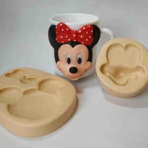 Molde Aplique Rosto Ratinhos G - 9cm