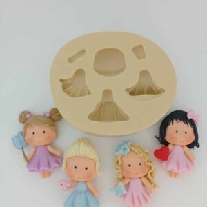 Molde Princesinhas 2 - 5 a 5,5 cm