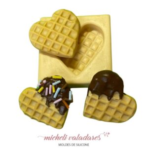 Molde Waffer Coração - 3,5 cm
