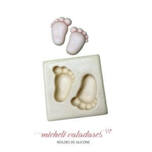 Molde de Silicone para Artesanato Pezinhos P - 2,8 cm - Artesanato/Biscuit