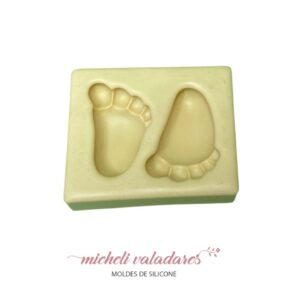 Molde de Silicone para Artesanato Pezinhos M - 3,5 cm - Artesanato/Biscuit