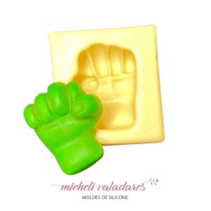 Molde de Silicone para Artesanato Mão Hulk - 4 cm - Artesanato/Biscuit
