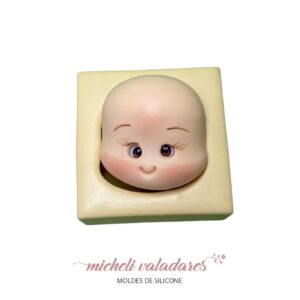 Molde de Silicone para Artesanato Cabeça Fofa G - 5 cm - Artesanato/Biscuit