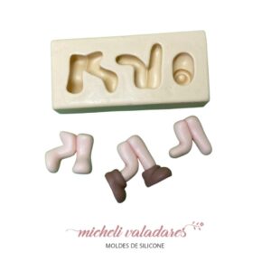 Molde de Silicone para Artesanato Perninhas - 2,5 cm - Artesanato/Biscuit