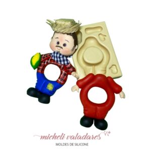 Molde de Silicone para Artesanato Corpo Argola Universal - 8 cm - Artesanato/Biscuit