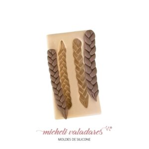 Molde de Silicone para Artesanato Tranças - 6,5 cm - Artesanato/Biscuit