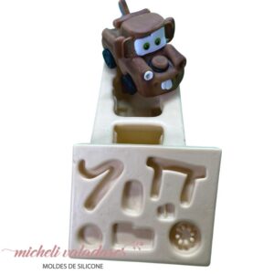 Molde de Silicone para Artesanato Carros Marrom Mate - 7 cm