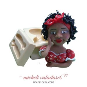 Molde de Silicone para Artesanato Namoradeira G - 9,5 cm