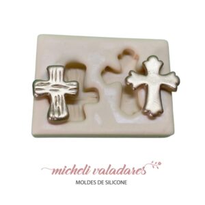 Molde de Silicone para Artesanato Mini Cruz - 2,5 e 3 cm