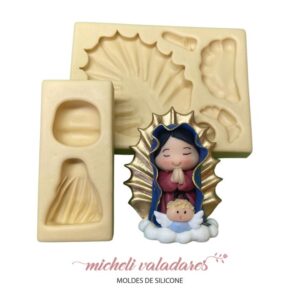 Molde de Silicone para Artesanato Nossa Senhora de Guadalupe - 6,5 cm