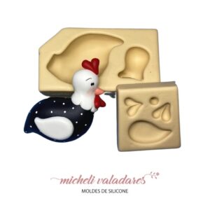 Molde de Silicone para Artesanato Galinha da Angola G - 7 cm