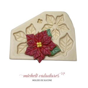 Molde de Silicone para Artesanato Flor Natalina G - 7 cm