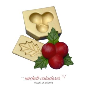 Molde de Silicone para Artesanato Fruta Azevinho Natal G - 7 cm