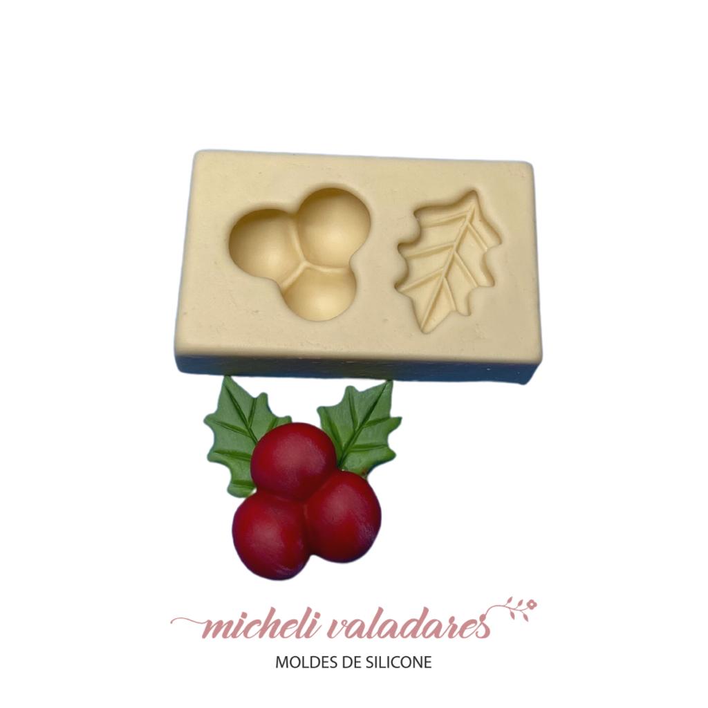 Molde de Silicone para Artesanato Fruta Azevinho Natal P - 3,5 cm - Imagem 2