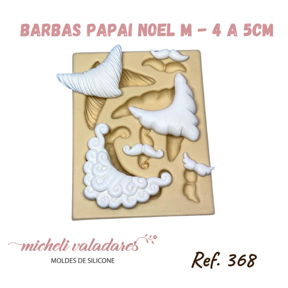 Molde de Silicone para Artesanato Barbas Papai Noel M - 4 a 5 cm - Imagem 3