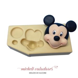 Molde de Silicone para Artesanato Rosto Ratinhos M - 5,5 cm