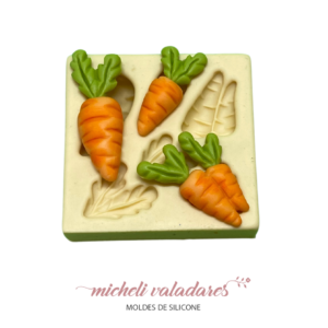Molde de Silicone Mini Cenouras 3cm