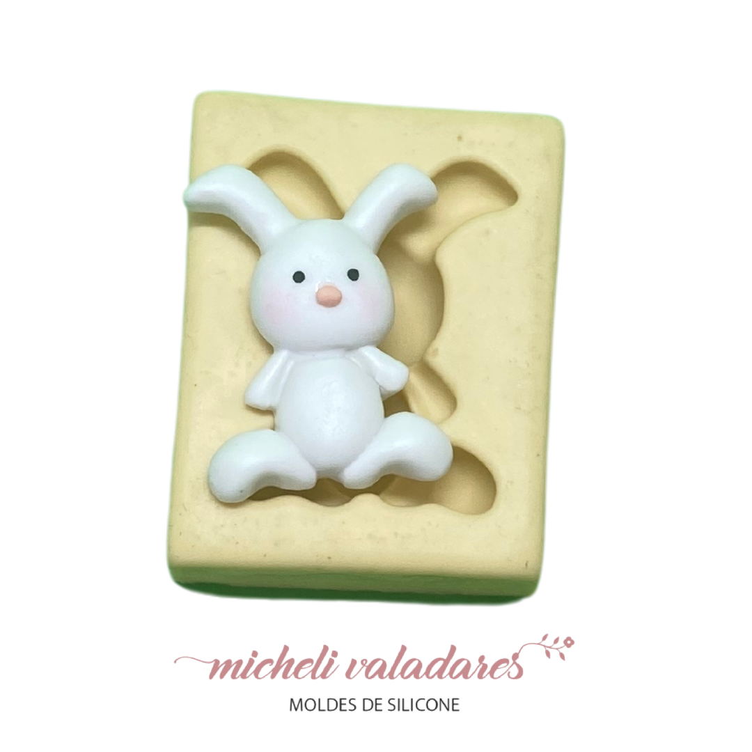 Molde de Silicone Mini Coelhinho Formoso - 3,5cm