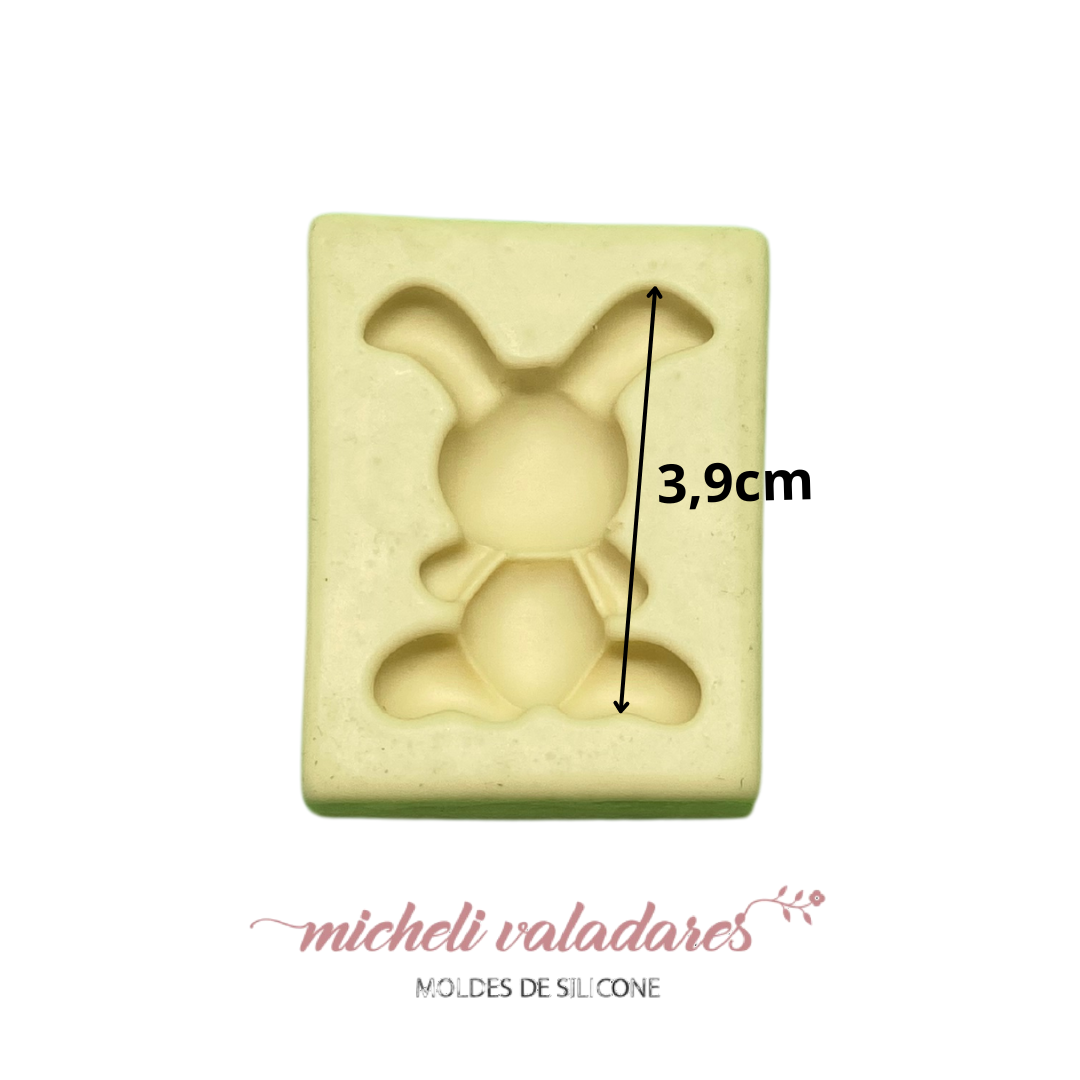 Molde de Silicone Mini Coelhinho Formoso - 3,5cm - Imagem 2