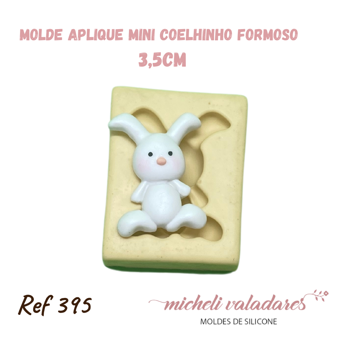 Molde de Silicone Mini Coelhinho Formoso - 3,5cm - Imagem 3
