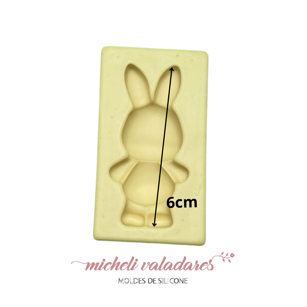 Molde de Silicone Coelhinho de Pé - 5,5 cm - Imagem 2
