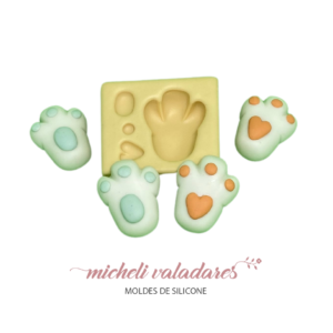 Molde de Silicone Patinha do Coelhinho - 2,5cm