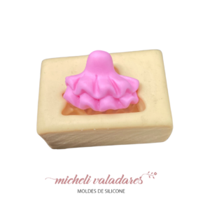 Molde Mini Vestido Babado - Apliques - 2 cm