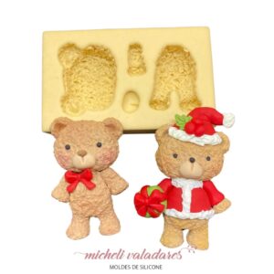 Molde de Silicone Ursinho Felpudo G - 8 cm