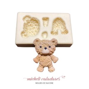 Molde de Silicone Ursinho Felpudo P - 5,5cm