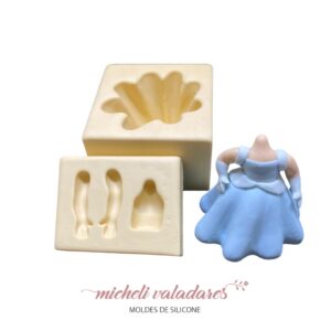 Molde de Silicone Corpo Princesinha 3D - 6,5 cm