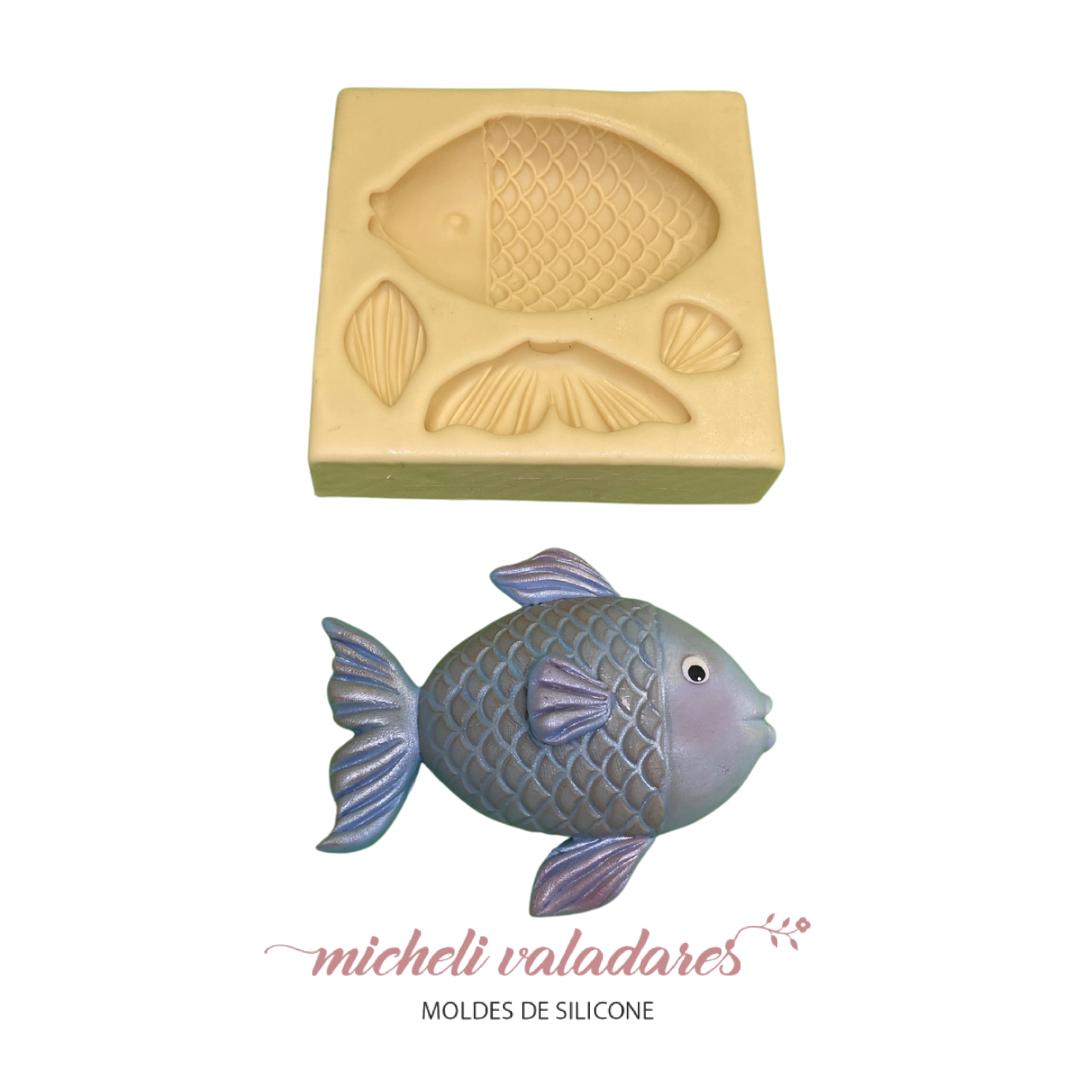 Molde de Silicone Peixe G - 8,5 cm - Imagem 3