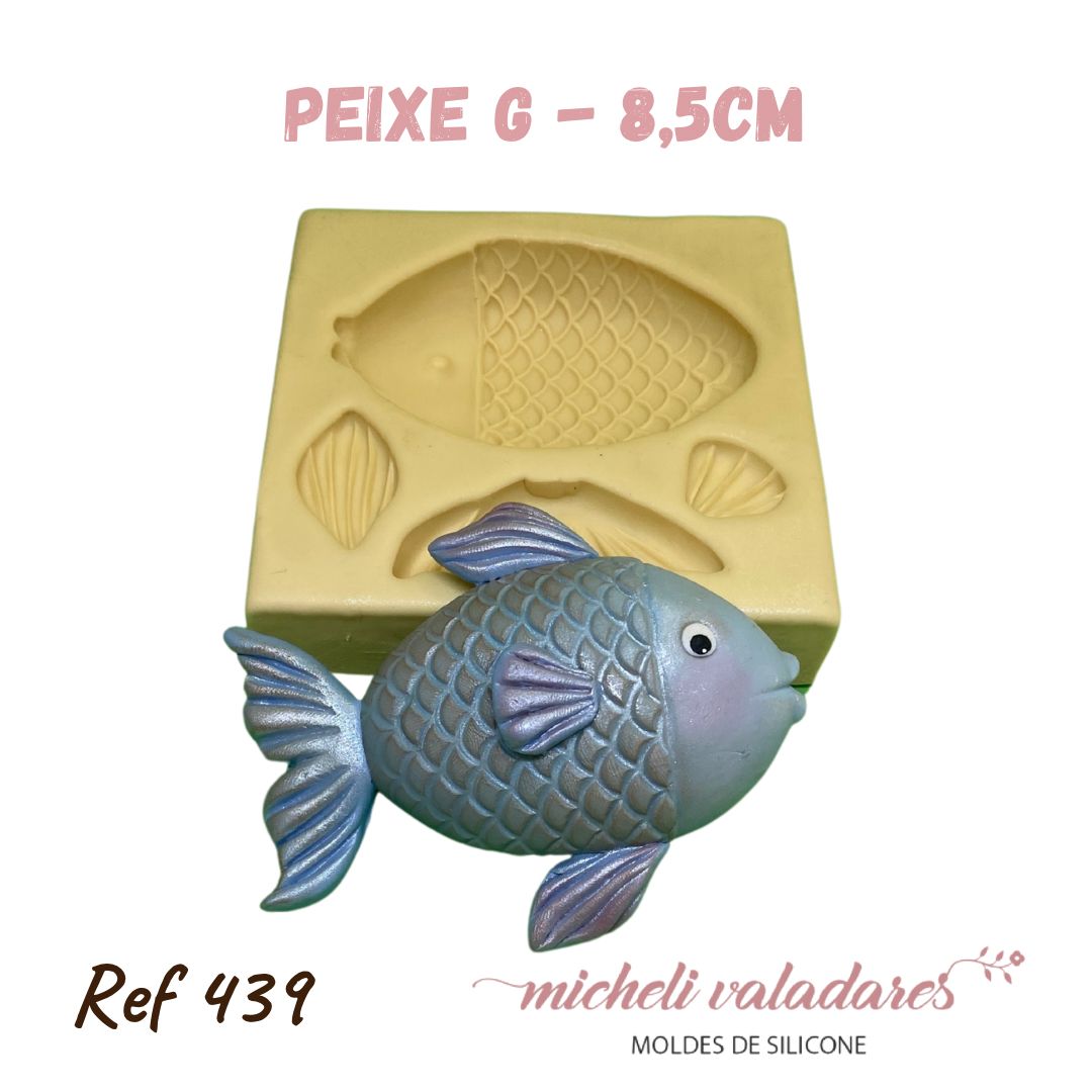 Molde de Silicone Peixe G - 8,5 cm - Imagem 4